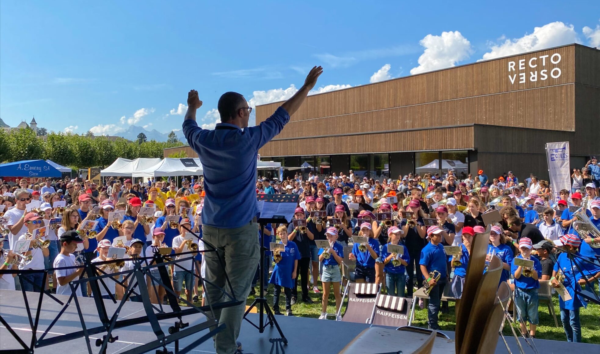 Morceau d'ensemble des écoles de musique lors du BPM Festival